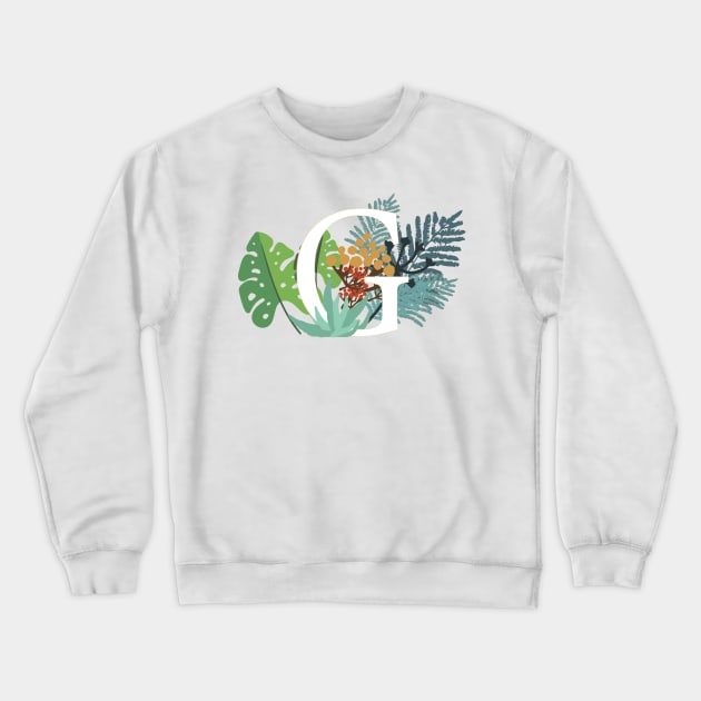 Plant Letter G Crewneck Sweatshirt by HiPolly